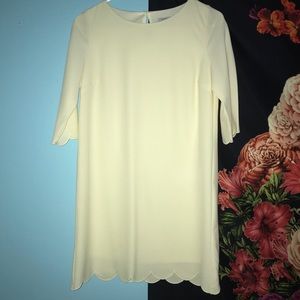 Tobi white scalloped dress